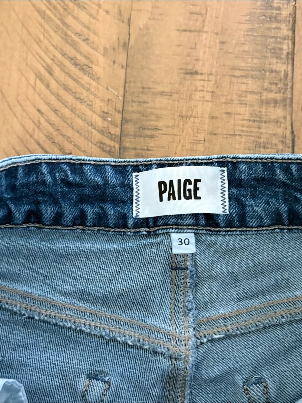 Paige Stevie Jeans Womens Blue Straight Leg High Rise Soundcheck Wash Size 30 - Picture 5 of 8